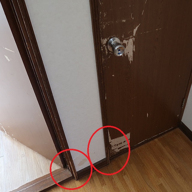 退去費用でドア枠 額縁の塗装 補修費用は高くなります 札幌敷金相談センター 札幌での退去の立会い 退去費用の相談なら札幌敷金相談センターへ